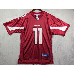 Arizona Cardinals Jersey Mens MEDIUM Red Reebok On Field Larry Fitzgerald #11